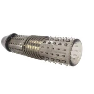 Reusable textured crystal TPE enhancement sleeve with beaded surface