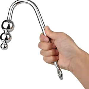 Polished Stainless Steel 3-Bead Anal Hook