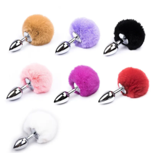 Polished Stainless Steel Bunny Tail Plug