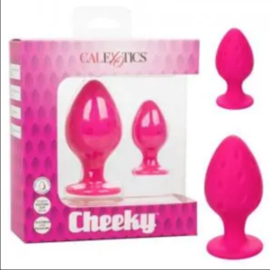 Cheeky Pink 2-Piece Textured Plug Set