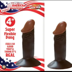 Mini Whopper 4-Inch Realistic Dildo - Brown
