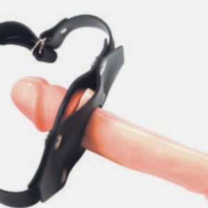 Silicone Dildo Plug Gag with D-Ring Strap