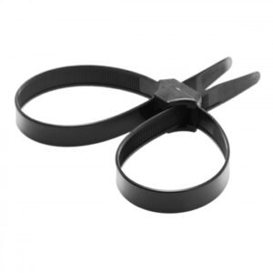Heavy-duty black disposable zip tie police-style restraints 10-pack