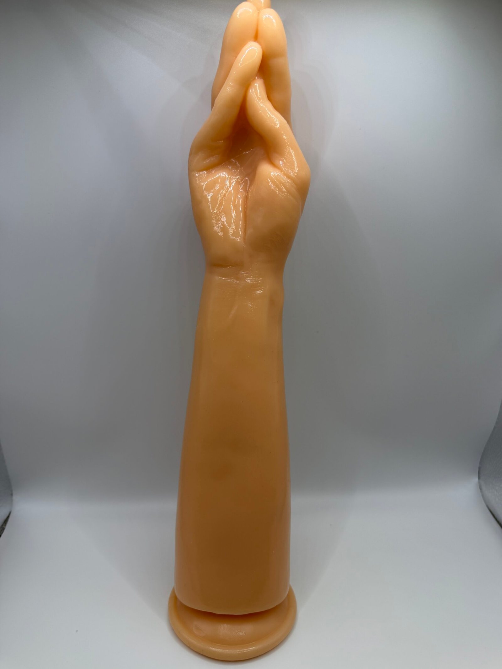Realistic hand shaped dildo with strong suction cup base