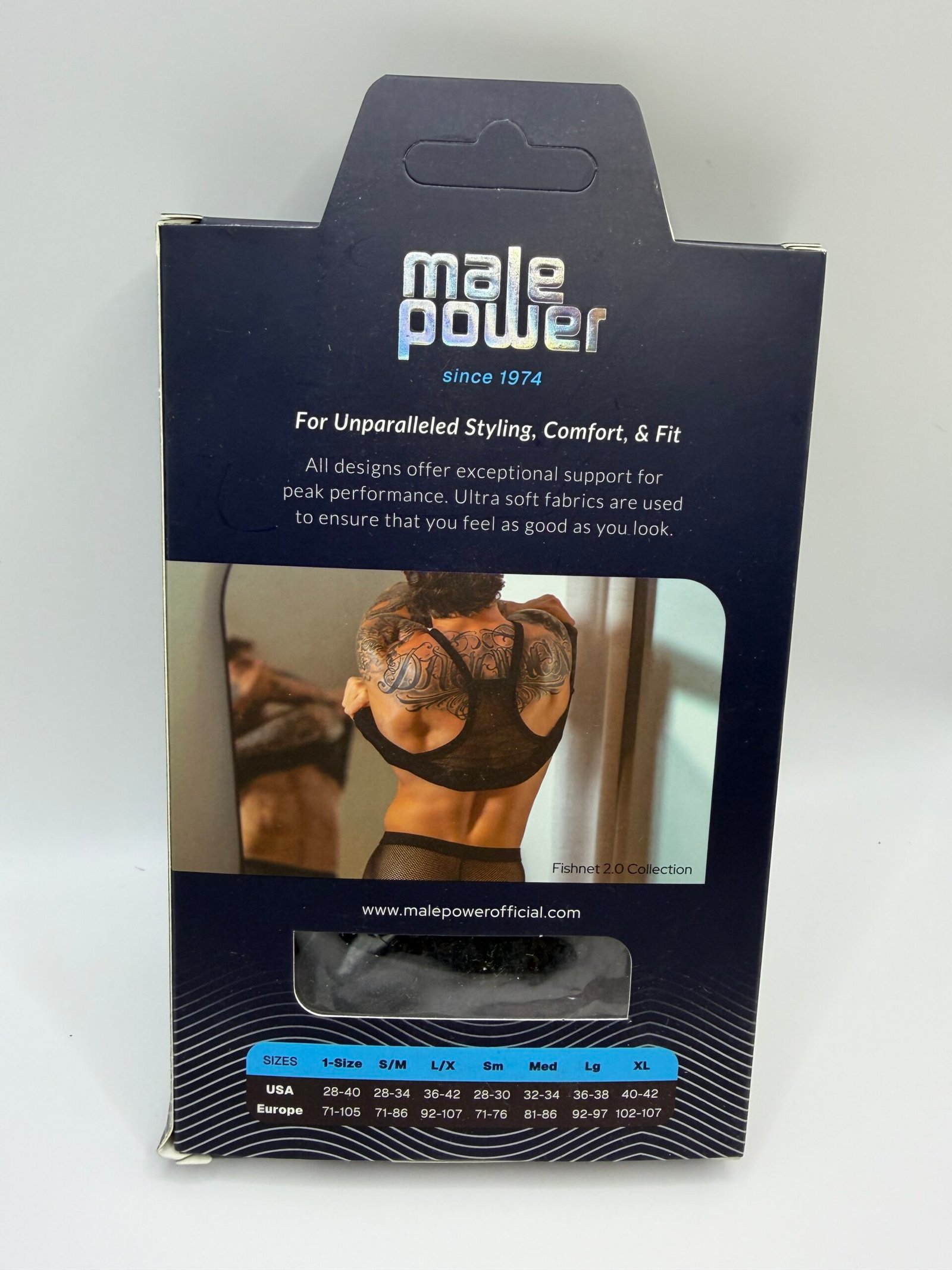 Male Power Bong Thong – Black Stretch Net Men's G-String (L/XL) - Image 2