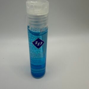 ID Glide water-based personal lubricant in a clear 1 fl oz bottle, featuring a natural feel formula and hypoallergenic label.