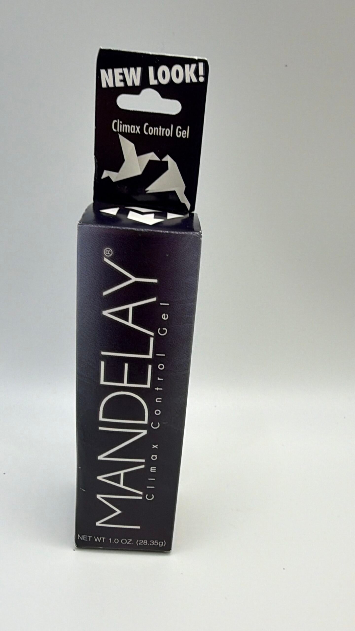 Mandelay Climax Control Gel in a 1.0 oz tube, a premium male genital desensitizer featuring 7.5% Benzocaine to help prolong performance