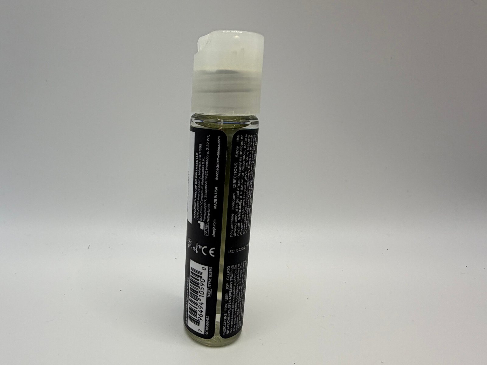 System JO Gelato flavored water-based personal lubricant in White Chocolate Raspberry Truffle flavor, 1.0 fl oz bottle.